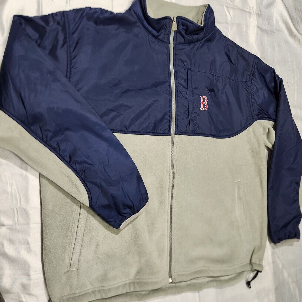 Boston Red‎ Sox Jacket Men XL Dry Top Fleece Majestic MLB Baseball Coach Dugout